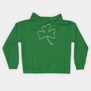 Minimal Shamrock For St Patricks Day Kids Hoodie