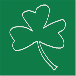 Minimal Shamrock For St Patricks Day Posters and Art