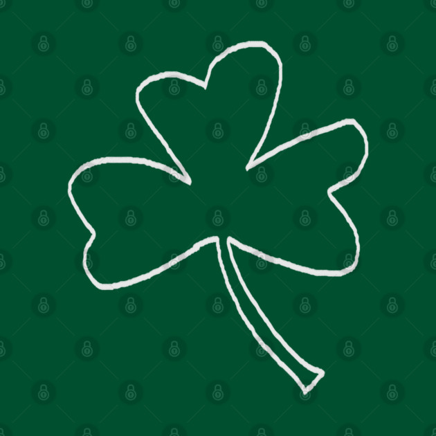Minimal Shamrock For St Patricks Day by Creatifly Graphic Tees