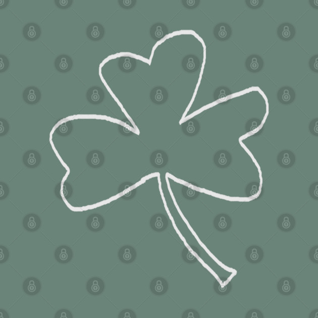 Minimal Shamrock For St Patricks Day by Creatifly Graphic Tees