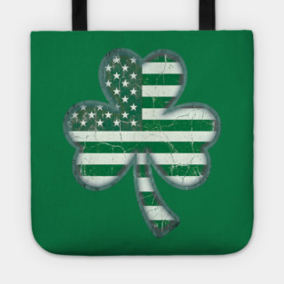American Flag Shamrock For St Patricks Day Tote