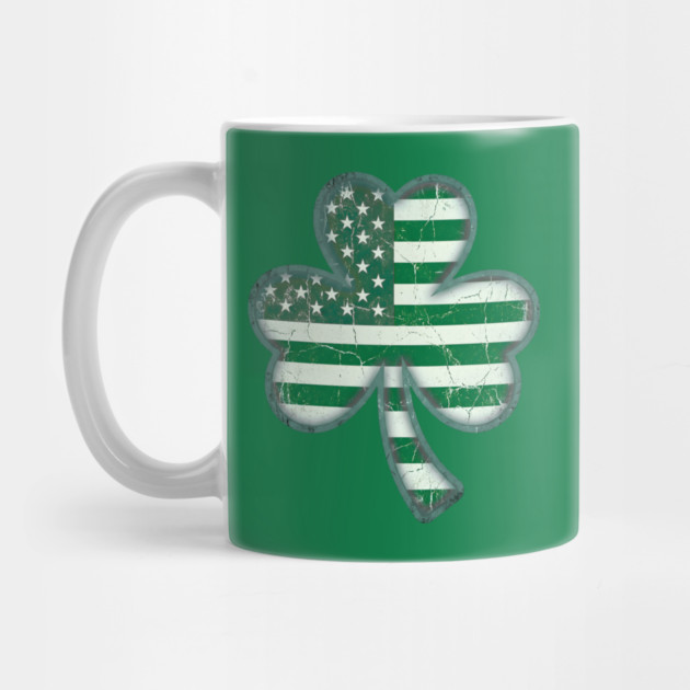 American Flag Shamrock For St Patricks Day by Creatifly Graphic Tees