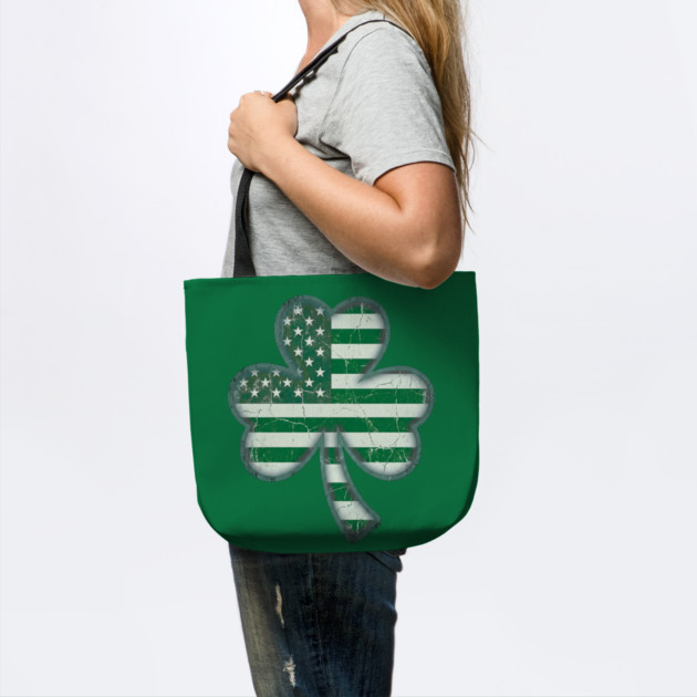 American Flag Shamrock For St Patricks Day by Creatifly Graphic Tees