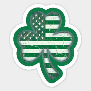 American Flag Shamrock For St Patricks Day Magnet