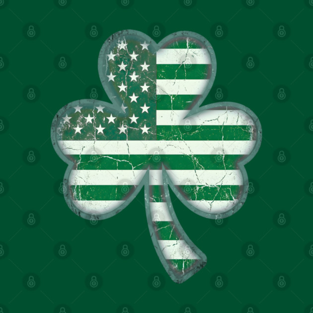 American Flag Shamrock For St Patricks Day by Creatifly Graphic Tees