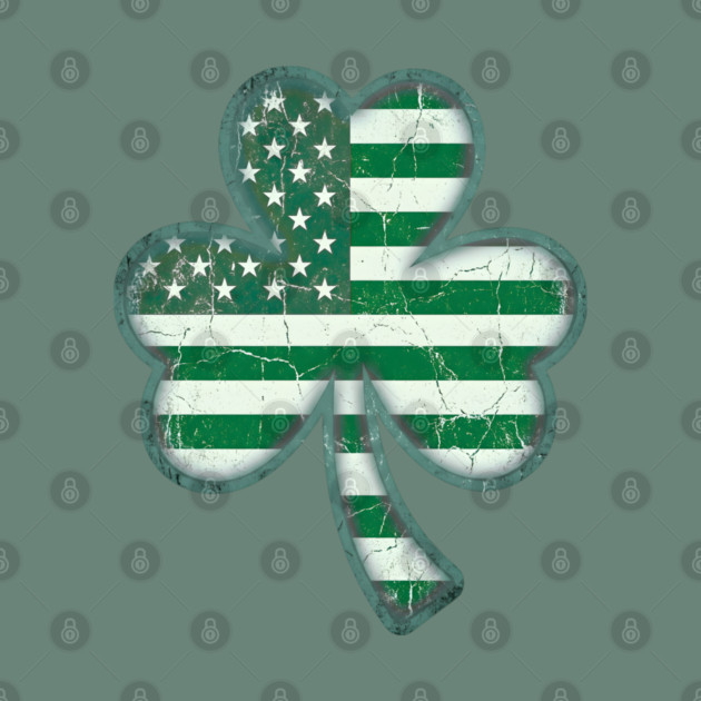 American Flag Shamrock For St Patricks Day by Creatifly Graphic Tees