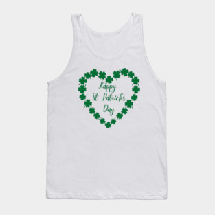 Happy St. Patrick’s Day Shamrock Heart Tank Top
