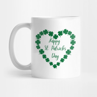 Happy St. Patrick’s Day Shamrock Heart Mug