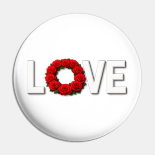 Roses of Love Celebrate Romance and Affection Pin