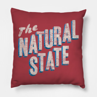 The Natural State Retro Layout Pillow