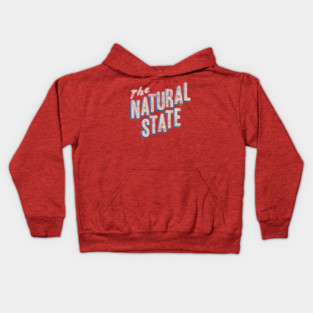 The Natural State Retro Layout Kids Hoodie