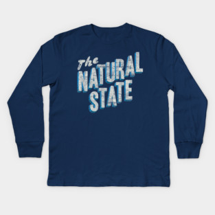 The Natural State Retro Layout Kids Long Sleeve T-Shirt