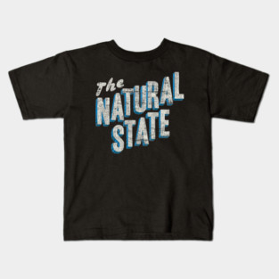 The Natural State Retro Layout Kids T-Shirt