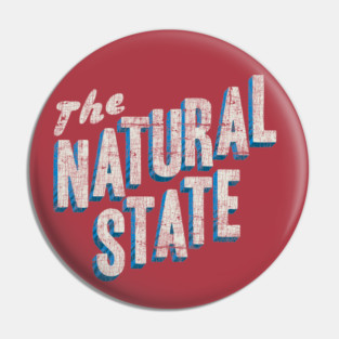 The Natural State Retro Layout Pin