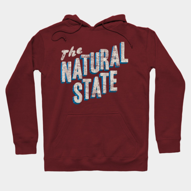 The Natural State Retro Layout Hoodie by rt-shirts