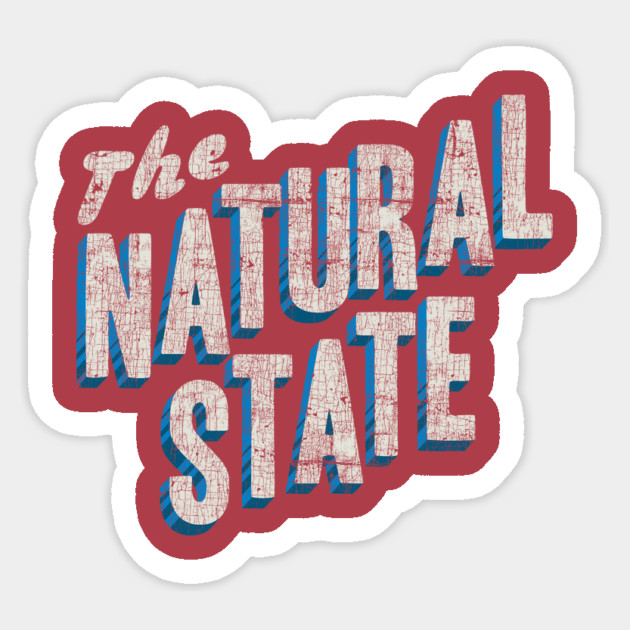 The Natural State Retro Layout Sticker by rt-shirts