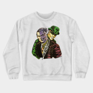 Harvey Dent Two-Face & Riddler - Classic Villains Crewneck Sweatshirt