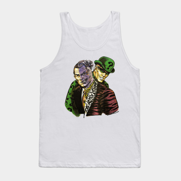 Harvey Dent Two-Face & Riddler - Classic Villains Tank Top by nicklower