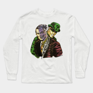 Harvey Dent Two-Face & Riddler - Classic Villains Long Sleeve T-Shirt