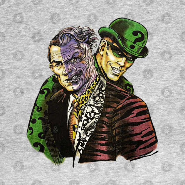 Harvey Dent Two-Face & Riddler - Classic Villains by nicklower