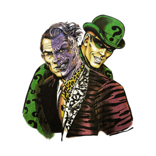 Harvey Dent Two-Face & Riddler - Classic Villains T-Shirt