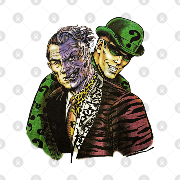Harvey Dent Two-Face & Riddler - Classic Villains by nicklower