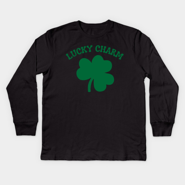Lucky Charm Kids Long Sleeve T-Shirt by Creatifly Graphic Tees