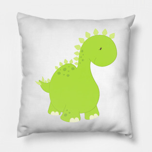 Cute Dinosaur, Baby Dinosaur, Dino, Stegosaurus Pillow