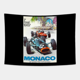 1967 Monacos Grand Prix Racing Tapestry