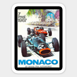 1967 Monacos Grand Prix Racing Sticker