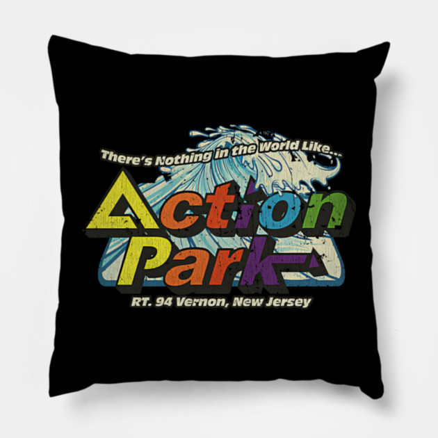 Action Park New Jersey 1978 Pillow by Ink Lines