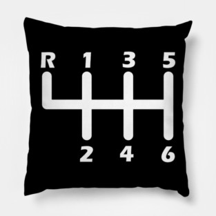 6 Speed Manual Transmission Race Car With Stick Shift Pillow