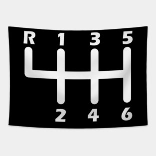 6 Speed Manual Transmission Race Car With Stick Shift Tapestry