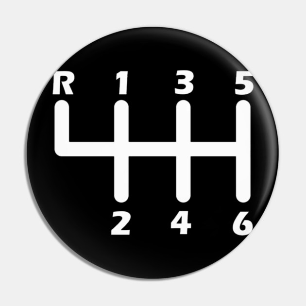 6 Speed Manual Transmission Race Car With Stick Shift Pin by Ink Lines
