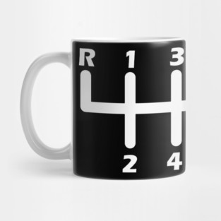 6 Speed Manual Transmission Race Car With Stick Shift Mug