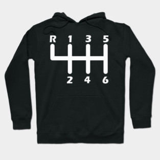 6 Speed Manual Transmission Race Car With Stick Shift Hoodie