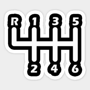 6 Speed Manual Transmission Race Car With Stick Shift Sticker