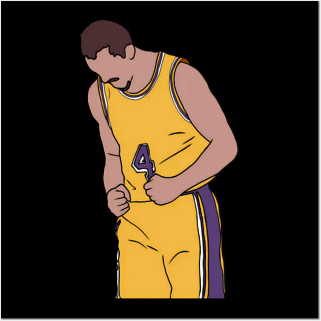 Alex Caruso Celebration T-Shirt Wall Art by Ink Lines