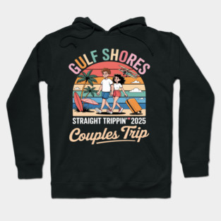 Straight Trippin 2025 Couples Trip Vacation Mode Hoodie