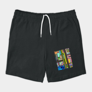 Geometric Abstraction Of Colors Shorts
