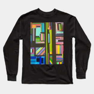 Geometric Abstraction Of Colors Long Sleeve T-Shirt