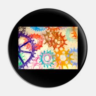 Gearing Up the Pastels Pin