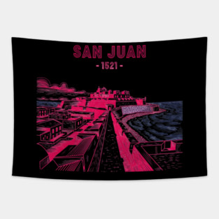 Historic Cityscape Art Tapestry