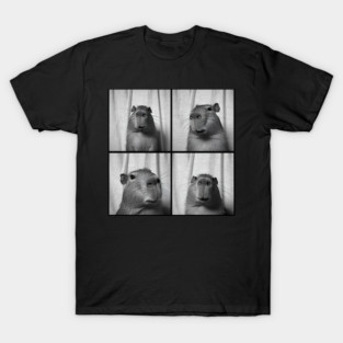 Capybara Capy Photobooth Picture Quirky Funny T-Shirt