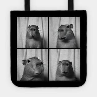 Capybara Capy Photobooth Picture Quirky Funny Tote