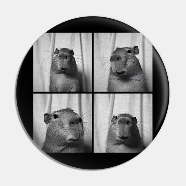 Capybara Capy Photobooth Picture Quirky Funny Pin by yangho