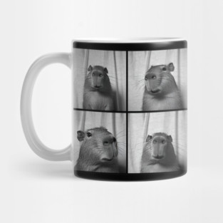 Capybara Capy Photobooth Picture Quirky Funny Mug