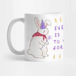 New Year Quote: Everything Is Going To Work Out For The Best. | Bunny Merch Inspirational Motivational Hoodie Mug
