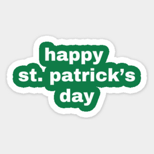 Happy St. Patrick's Day Typography Magnet