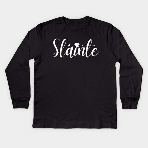 Sláinte Kids Long Sleeve T-Shirt by Creatifly Graphic Tees